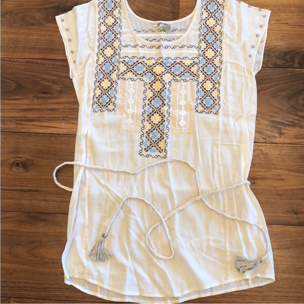 Lucky brand boho embroidered tunic!